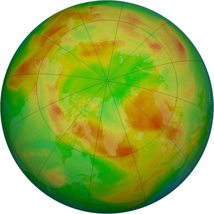 Arctic ozone map for 20 May 1988